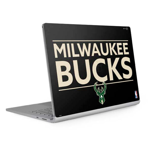 NBA Milwaukee Bucks Standard - Black Surface Book 2 15in Skin